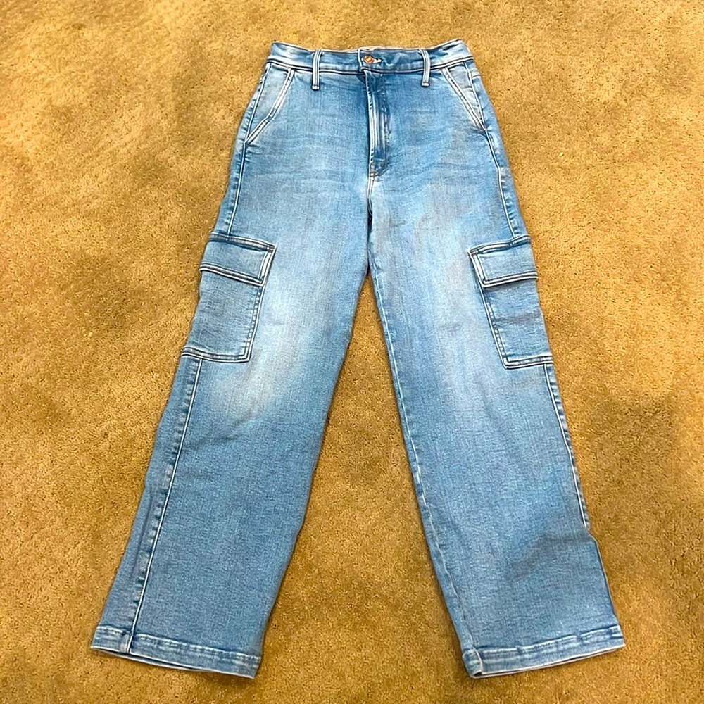 MOTHER “Straight up Rambler Cargo Ankle” denim jeans, brand new, size 26
